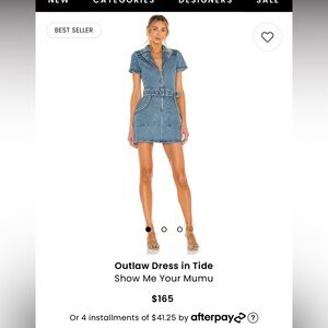 Show me your Mumu denim outlaw dress